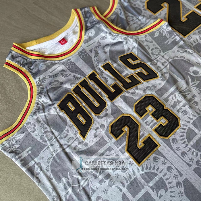 Camiseta Chicago Bulls Michael Jordan NO 23 Mitchell & Ness 1997-98 Blanco